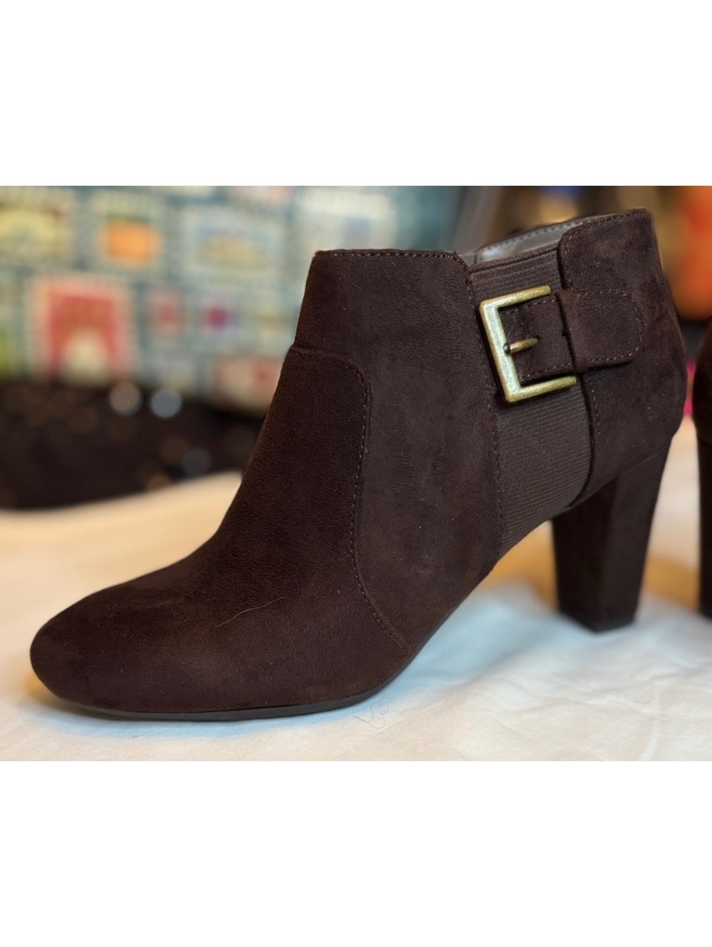 Aerosoles โHave At Itโ Chocolate Brown Suede Ankle Zip Boots 7M